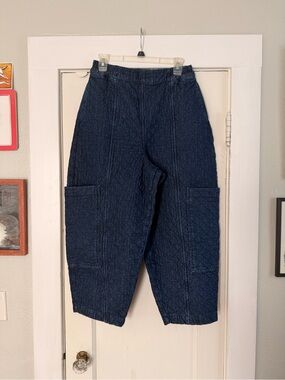 Beyond Nine Amala Quilted Denim Trousers